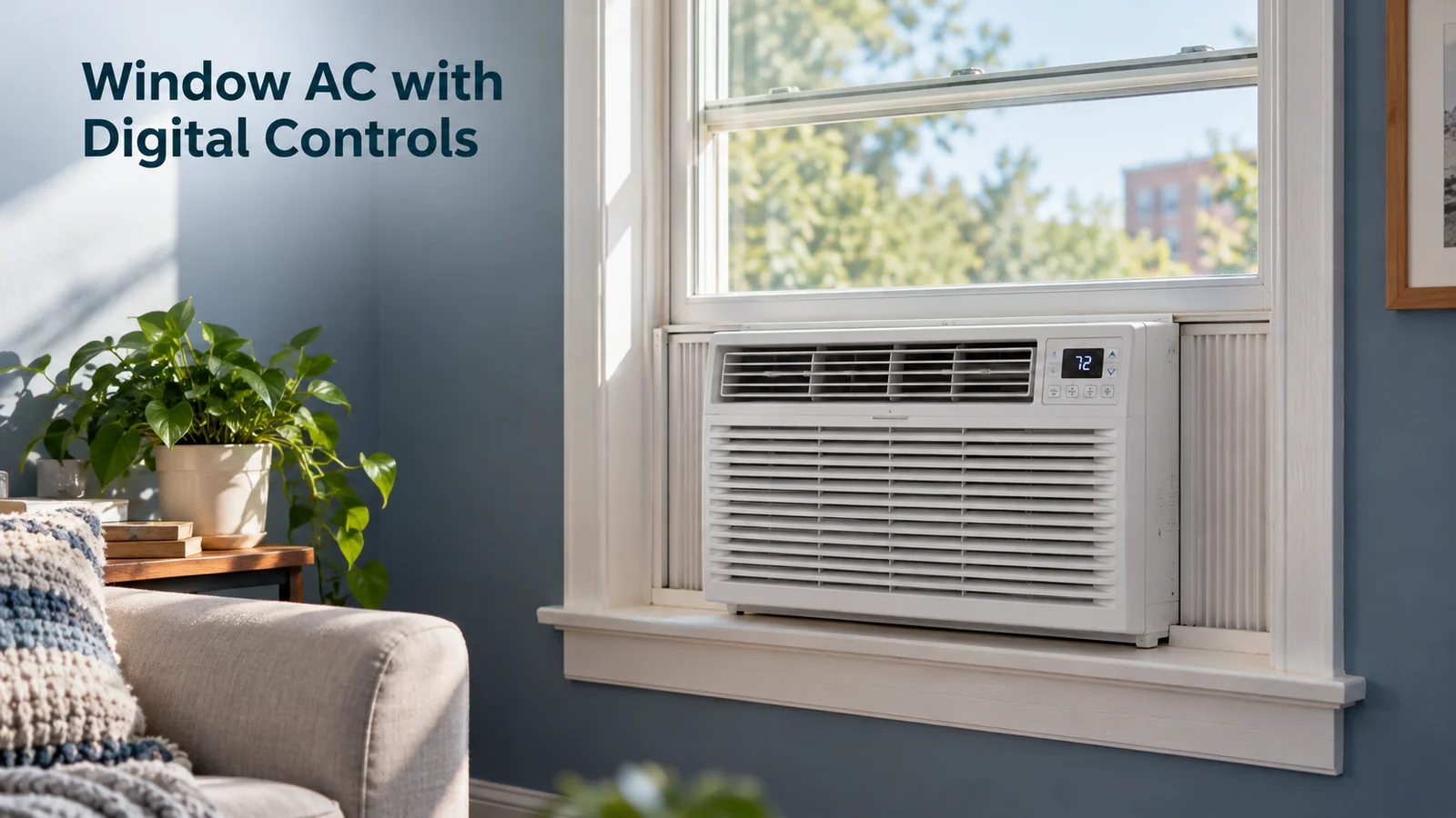 Window air conditioner with digital controls