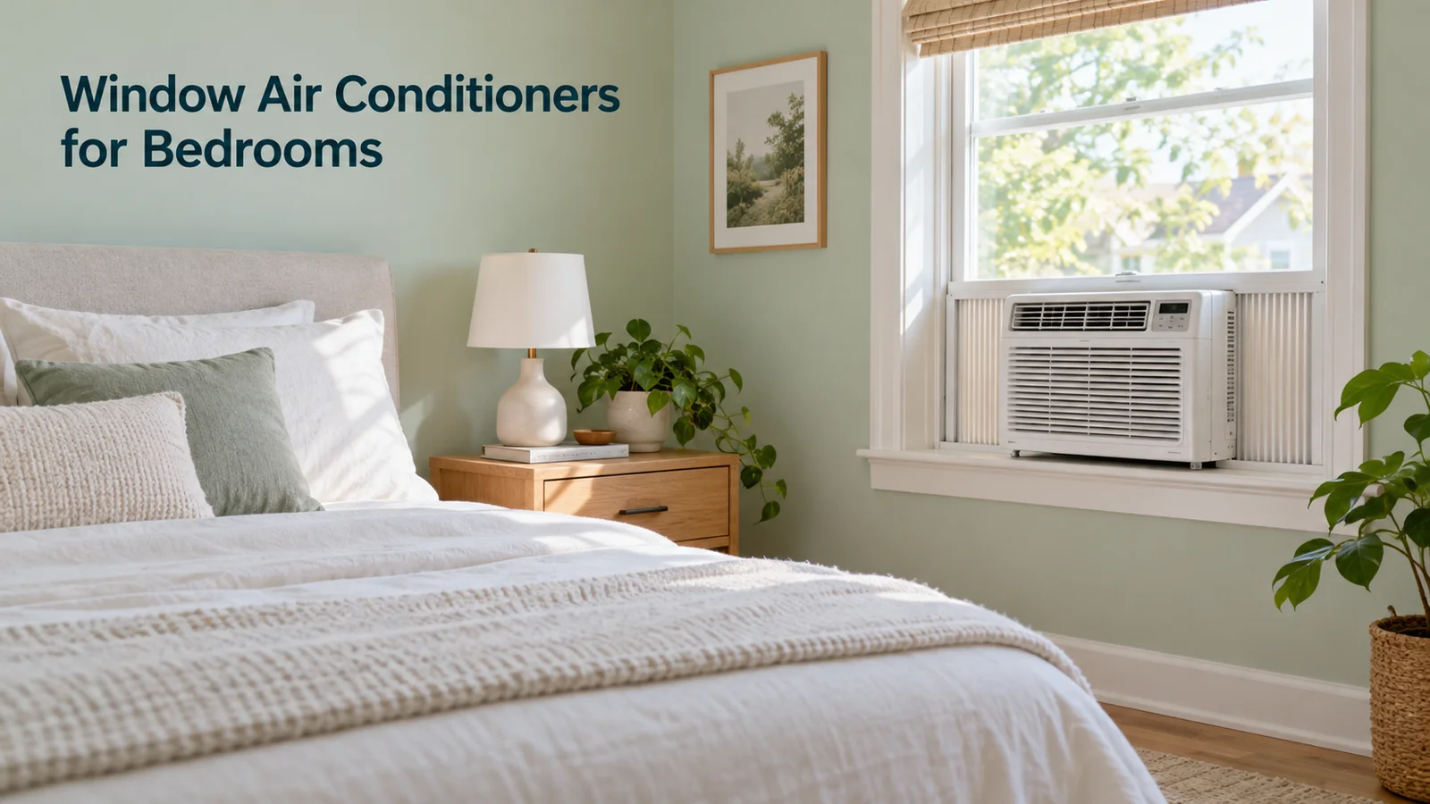 Window air conditioner in a bedroom